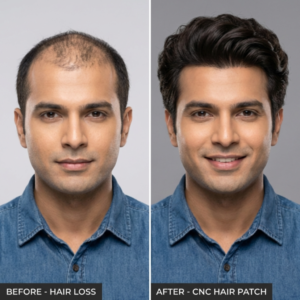 Indian CNC hair patch results Bangalore hair fixing